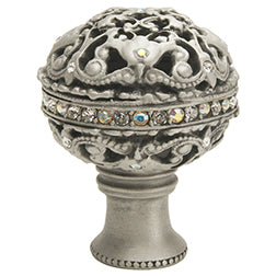 Carpe Diem Juliane Grace Large Full Round Knob with Crystal Banding - Decorated with Swarovski Crystals