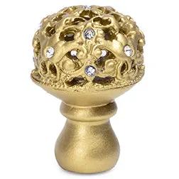 Carpe Diem Juliane Grace Medium Round Knob with Crystal Banding - Decorated with Swarovski Crystals by Carpe Diem
