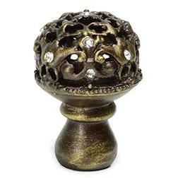 Carpe Diem Juliane Grace Medium Round Knob with Crystal Banding - Decorated with Swarovski Crystals by Carpe Diem