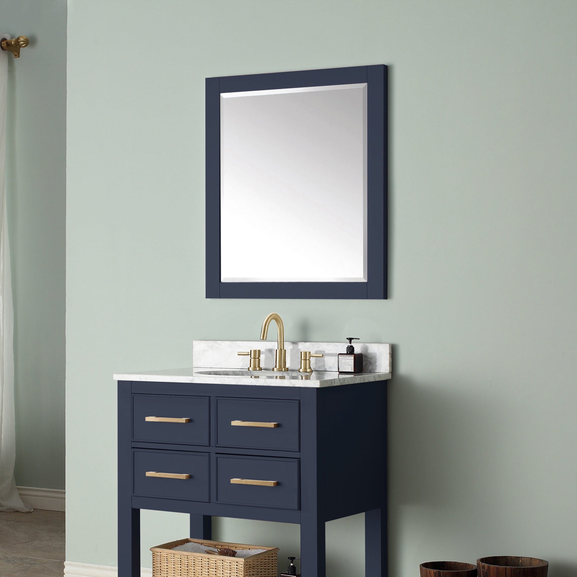 navy blue mirror