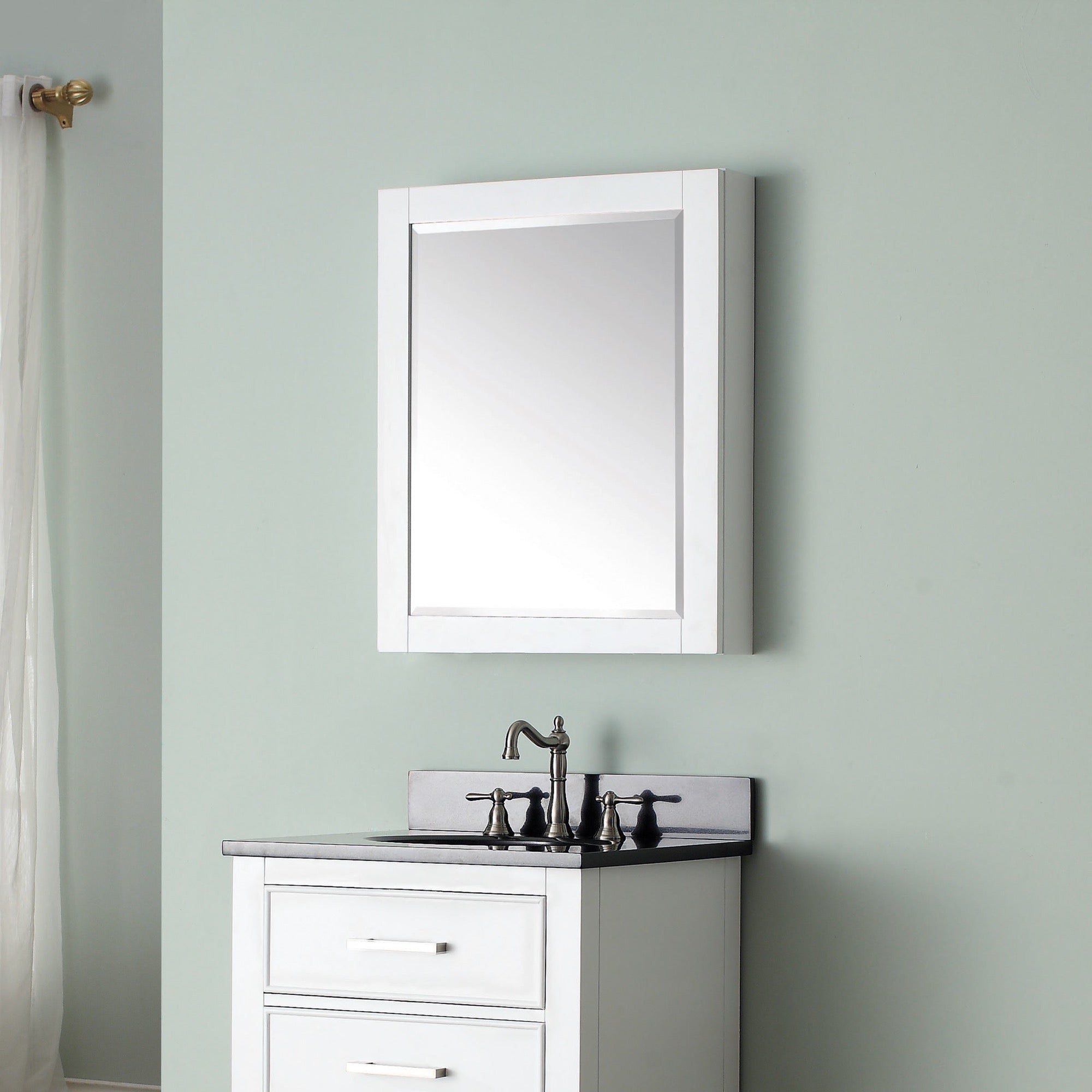 white mirror cabinet