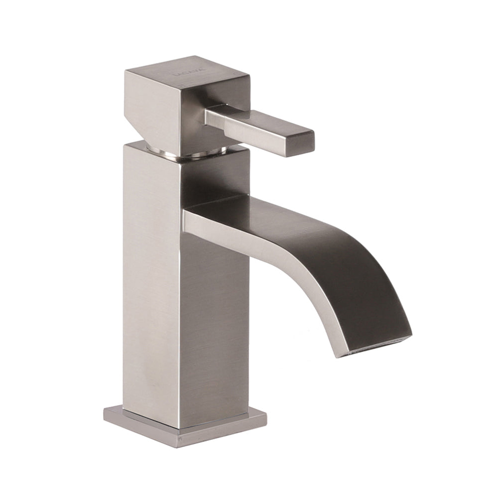 Lacava Kubista Deck-Mount Single-Hole Faucet Featuring Natural Water Flow