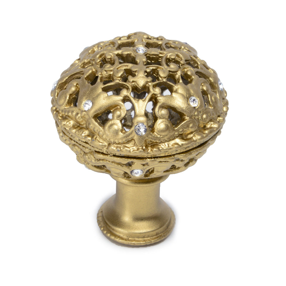Carpe Diem Juliane Grace Large Knob Full Round - Decorated with Swarovski Crystals