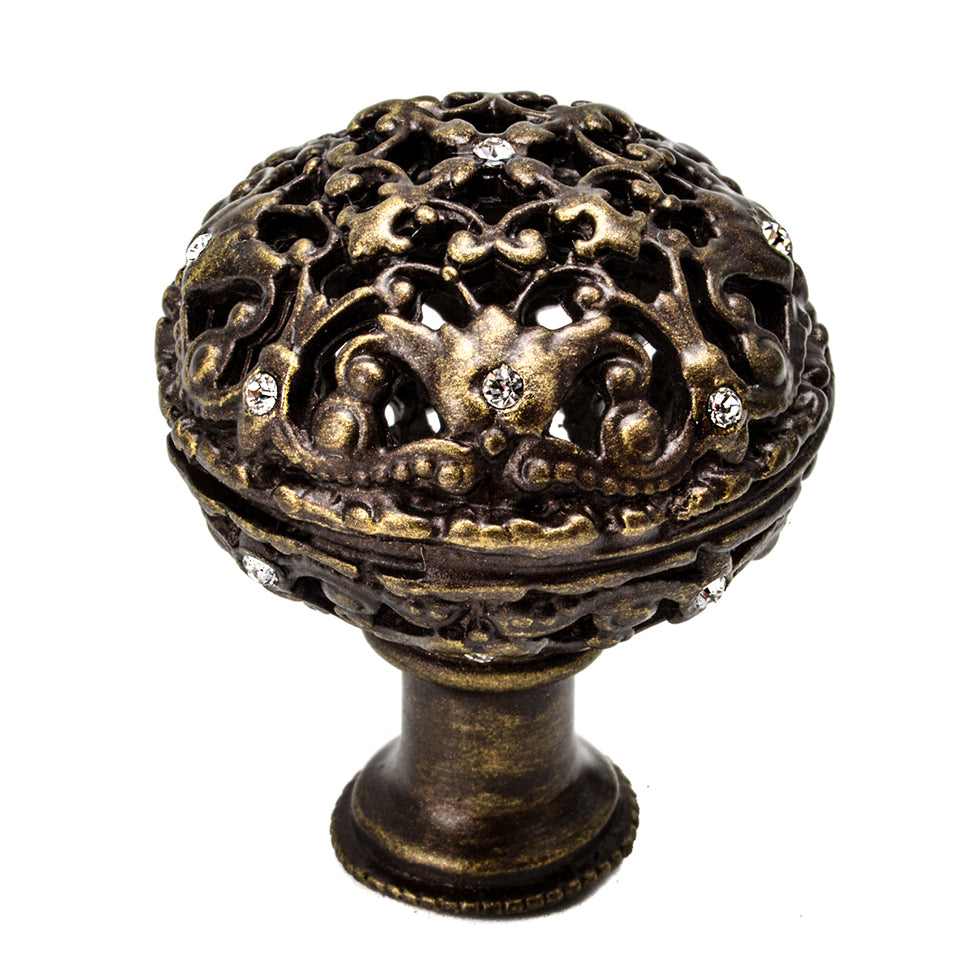 Carpe Diem Juliane Grace Large Knob Full Round - Decorated with Swarovski Crystals
