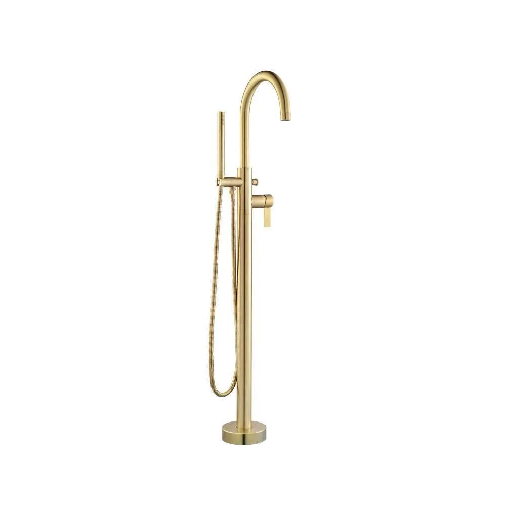 Flusso Serie 145 Freestanding Floor Mount Bathtub / Tub Filler with Hand Shower by Flusso