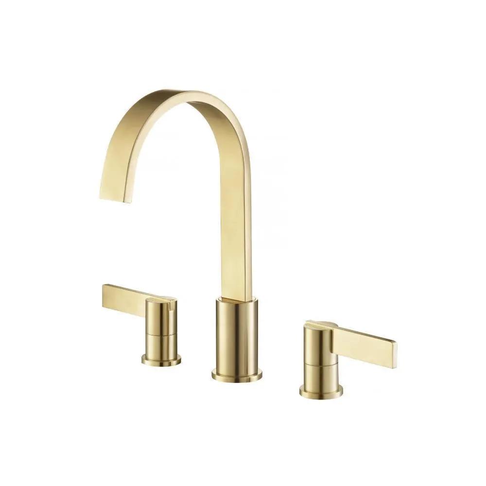 Flusso Serie 145 Three Hole 8" Widespread Two Handle Bathroom Faucet by Flusso