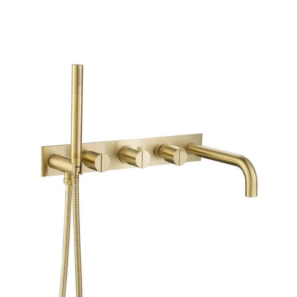 Flusso Serie 145 Trim for Wall Mount Tub Filler with Hand Shower by Flusso