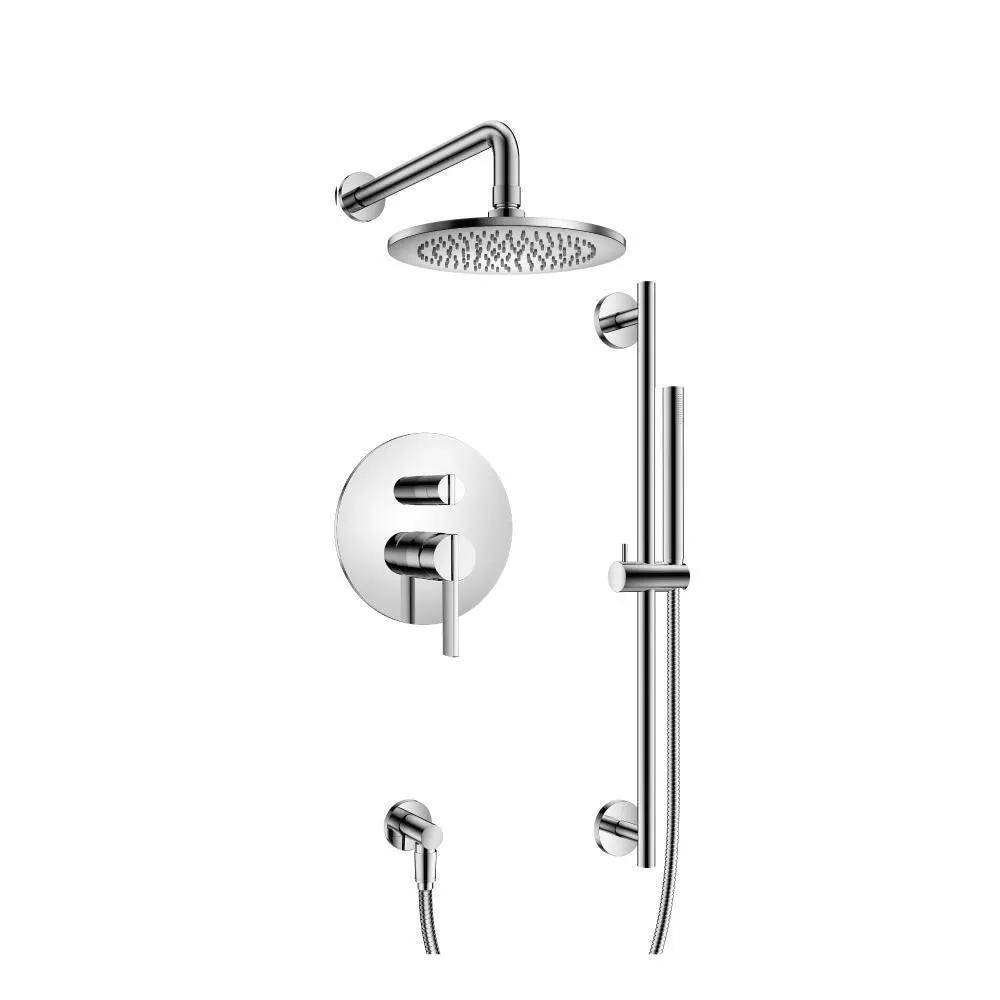 chrome shower set