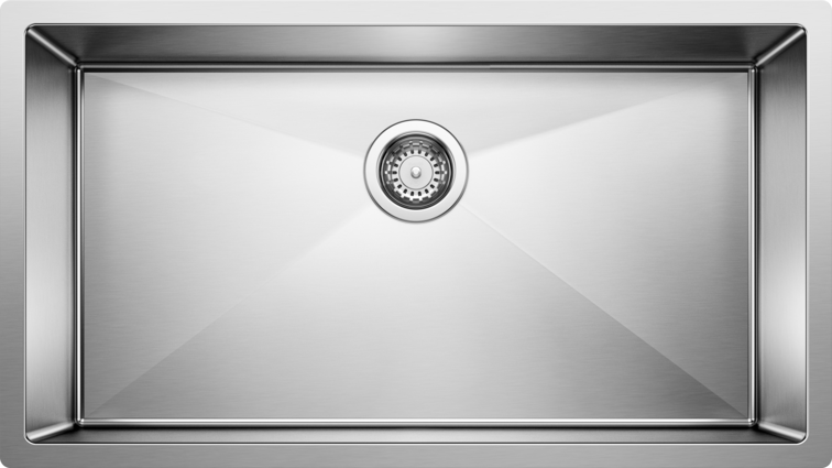 satin polish stainless steel sink