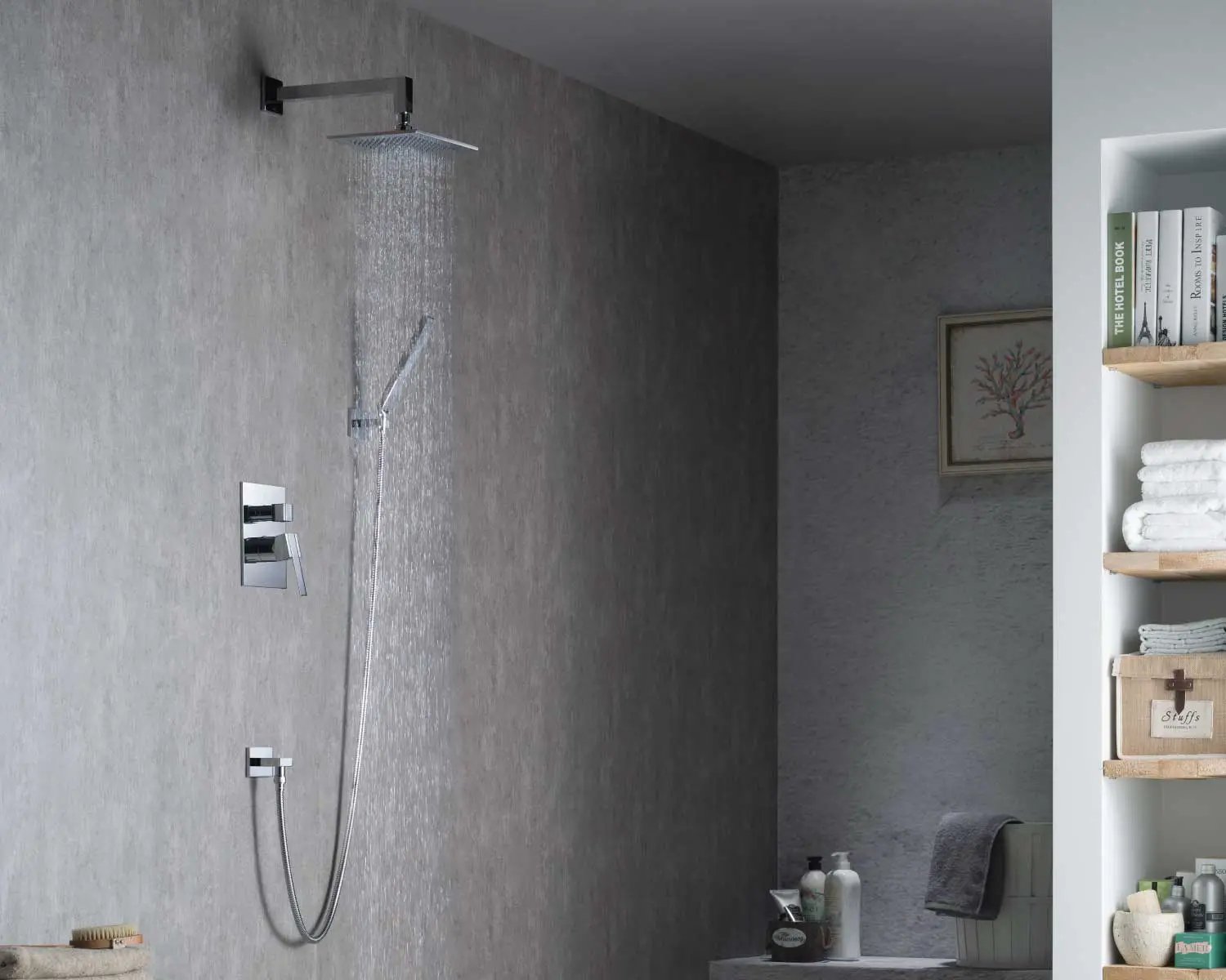 chrome shower valve