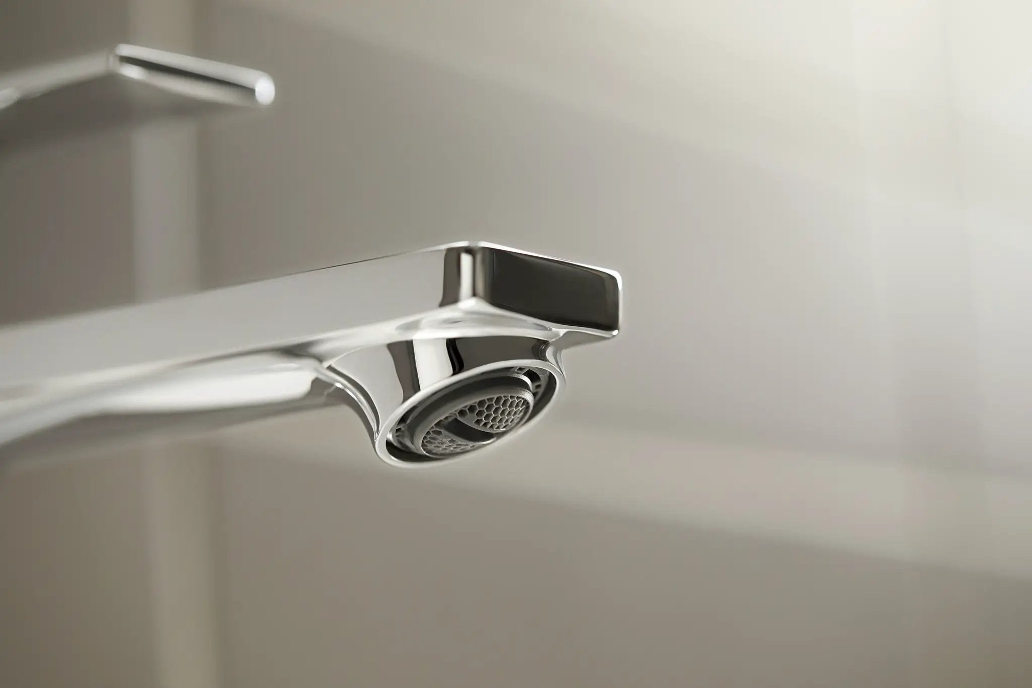 chrome bathroom faucet