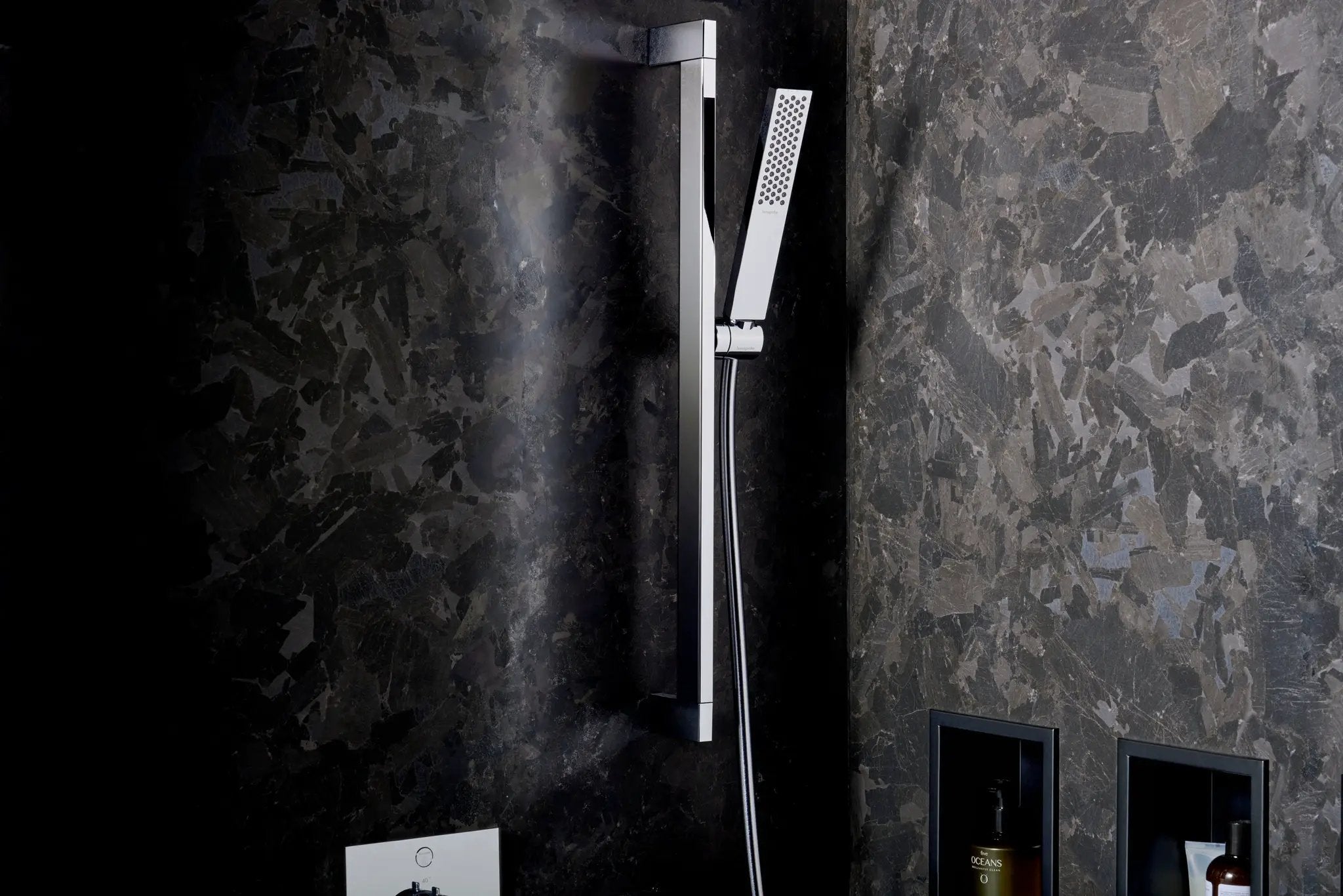 chrome shower set