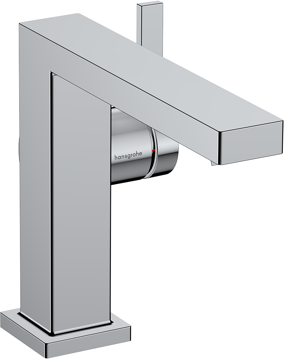 chrome bathroom faucet