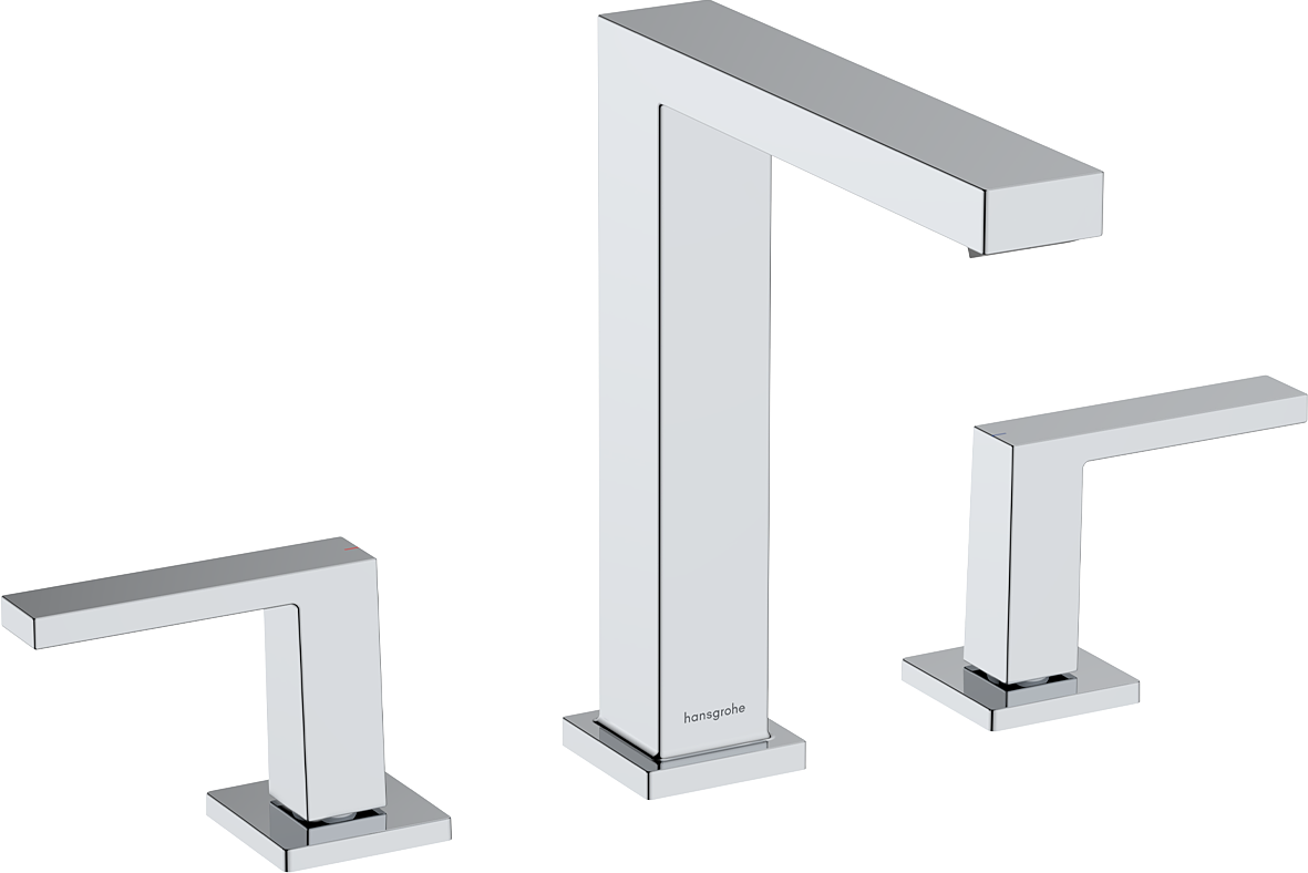 chrome bathroom faucet