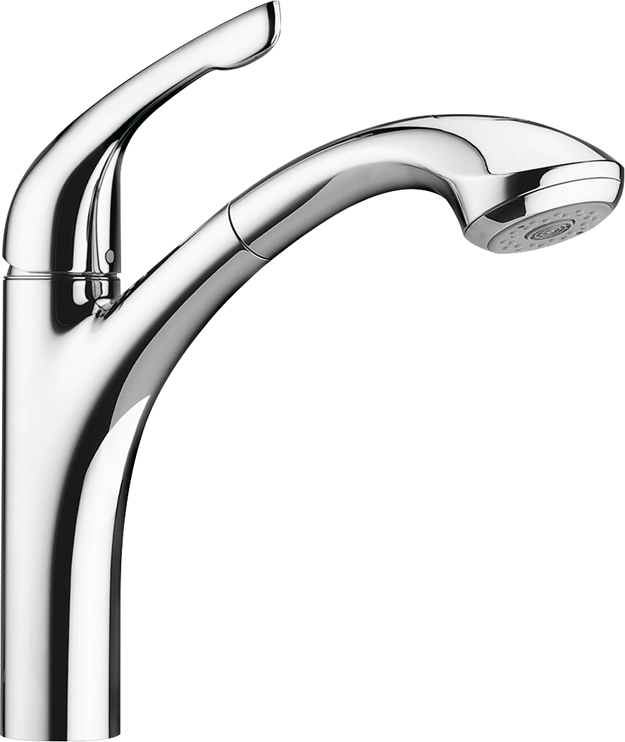 chrome kitchen faucet