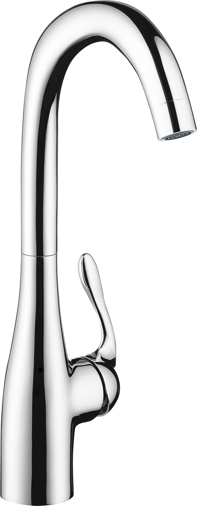 chrome kitchen faucet