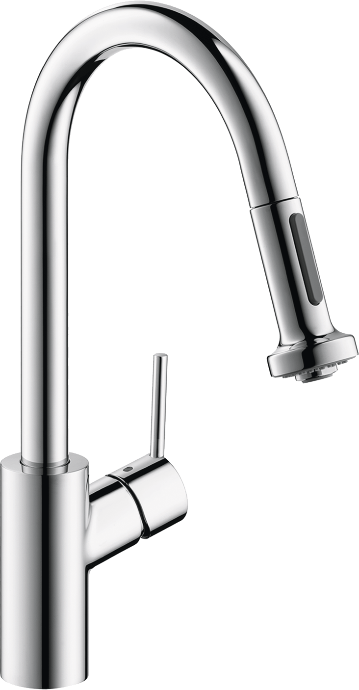 chrome kitchen faucet