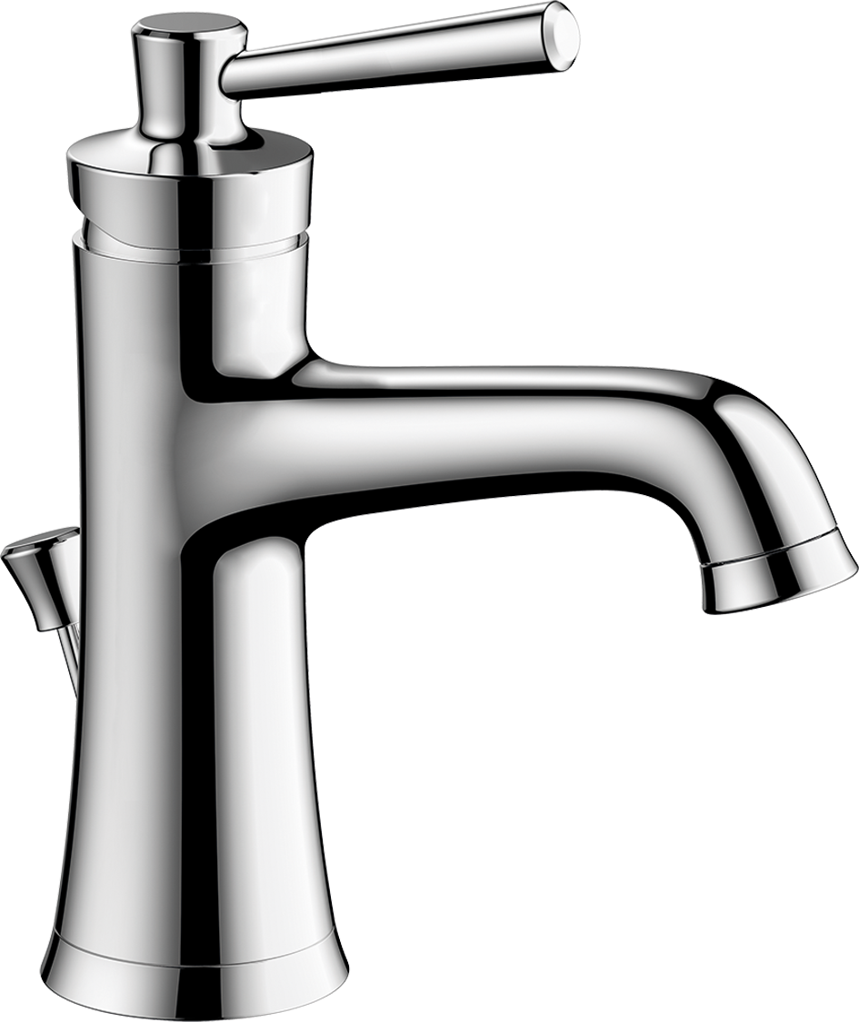 chrome bathroom faucet