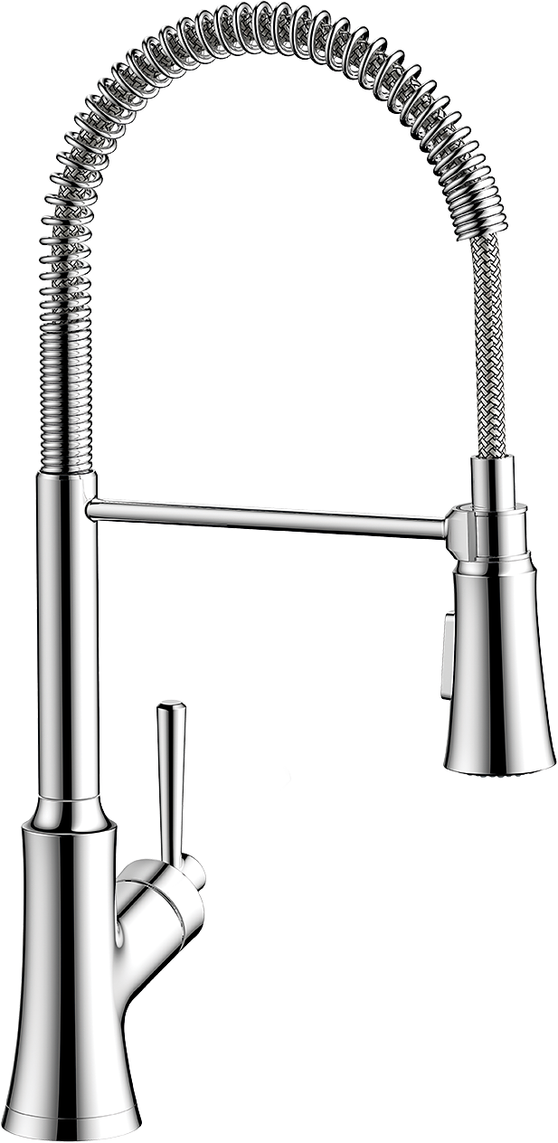 chrome kitchen faucet