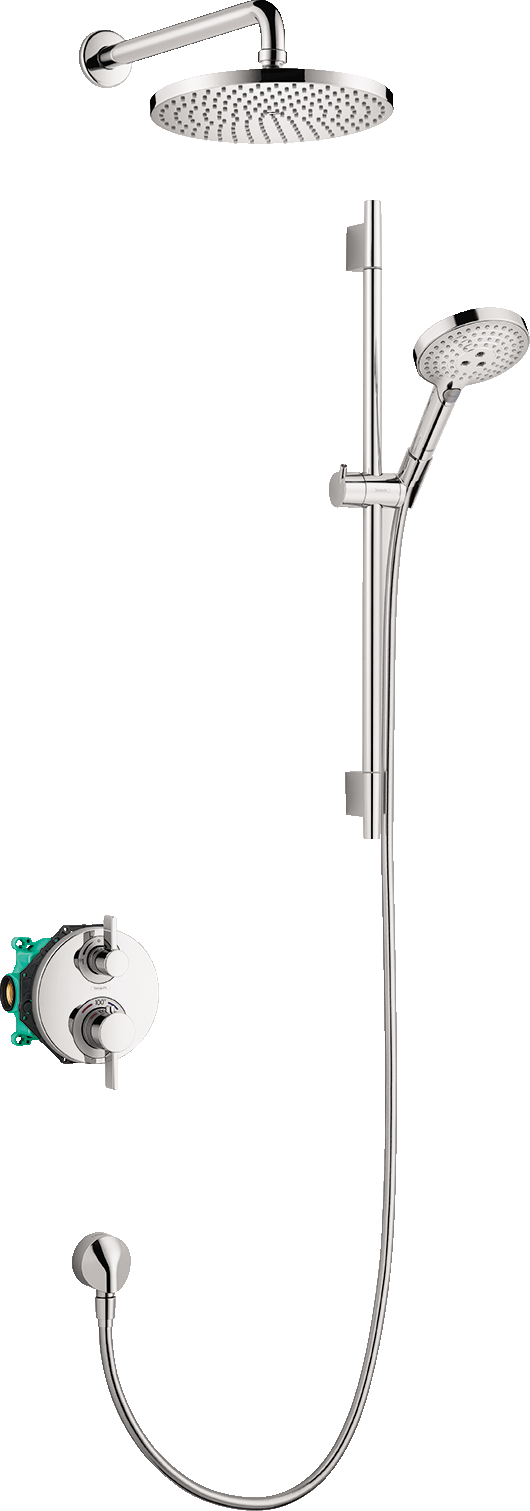 chrome shower set