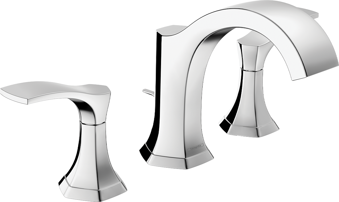 chrome bathroom faucet