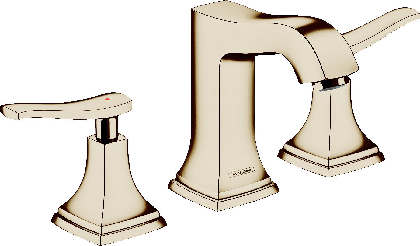 Hansgrohe Metropol Classic Widespread Faucet with Lever Handles and Pop-Up Drain, 1.2 GPM by Hansgrohe