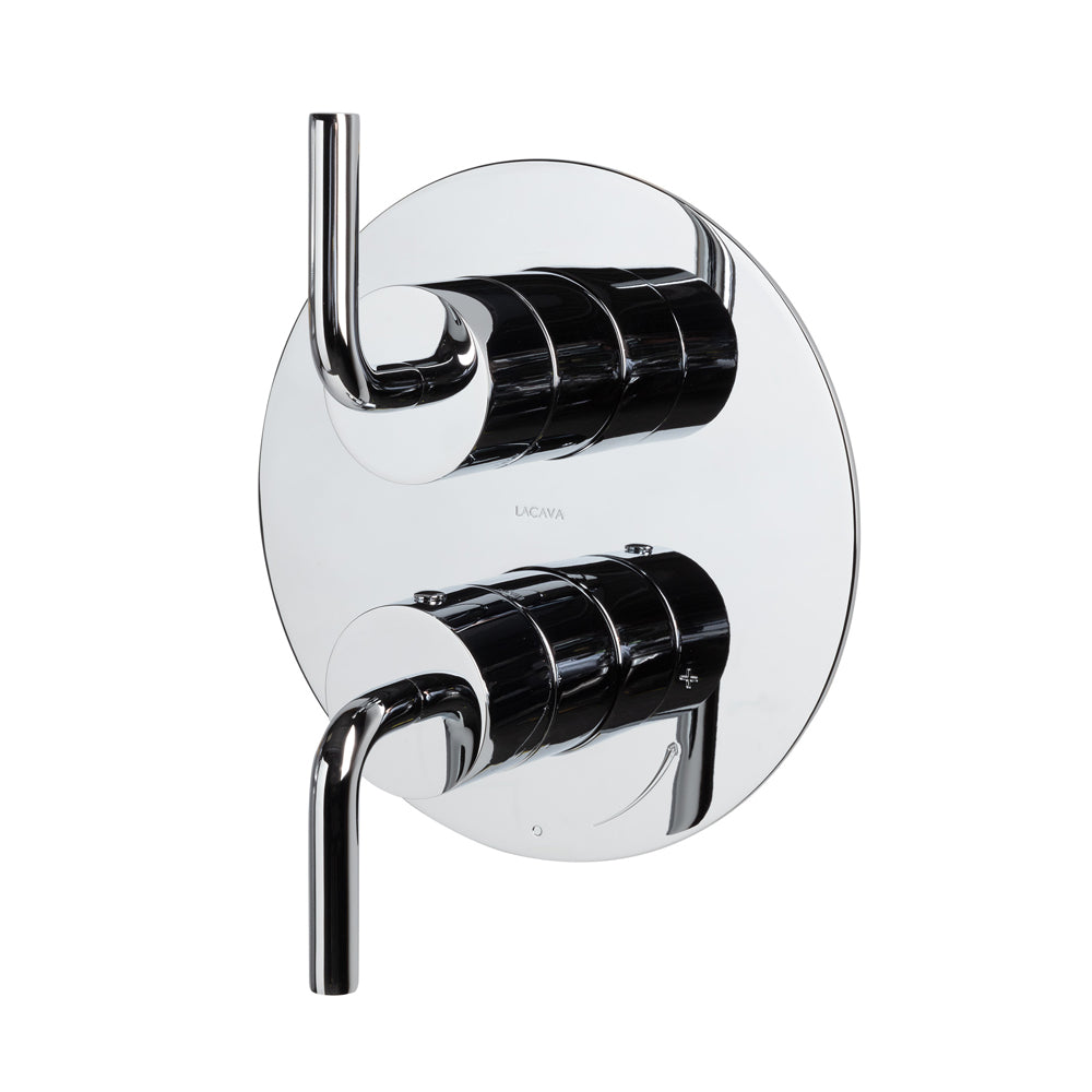 polished chrome shower trim