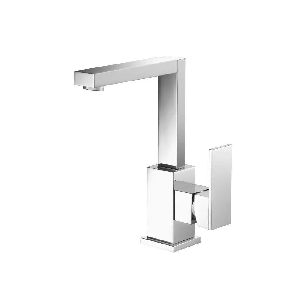 chrome bathroom faucet