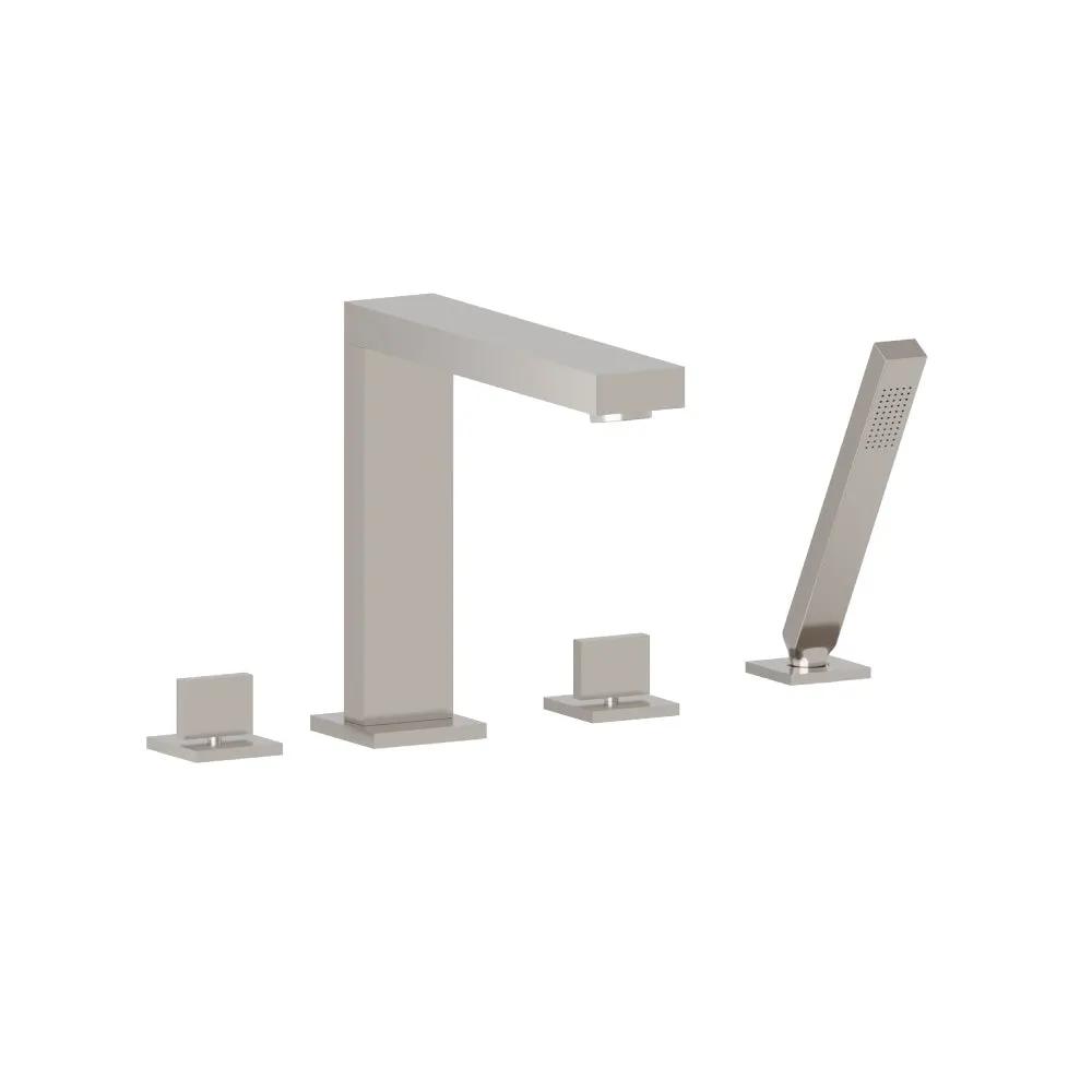Flusso Serie 160 4 Hole Deck Mounted Roman Tub Faucet with Hand Shower by Flusso