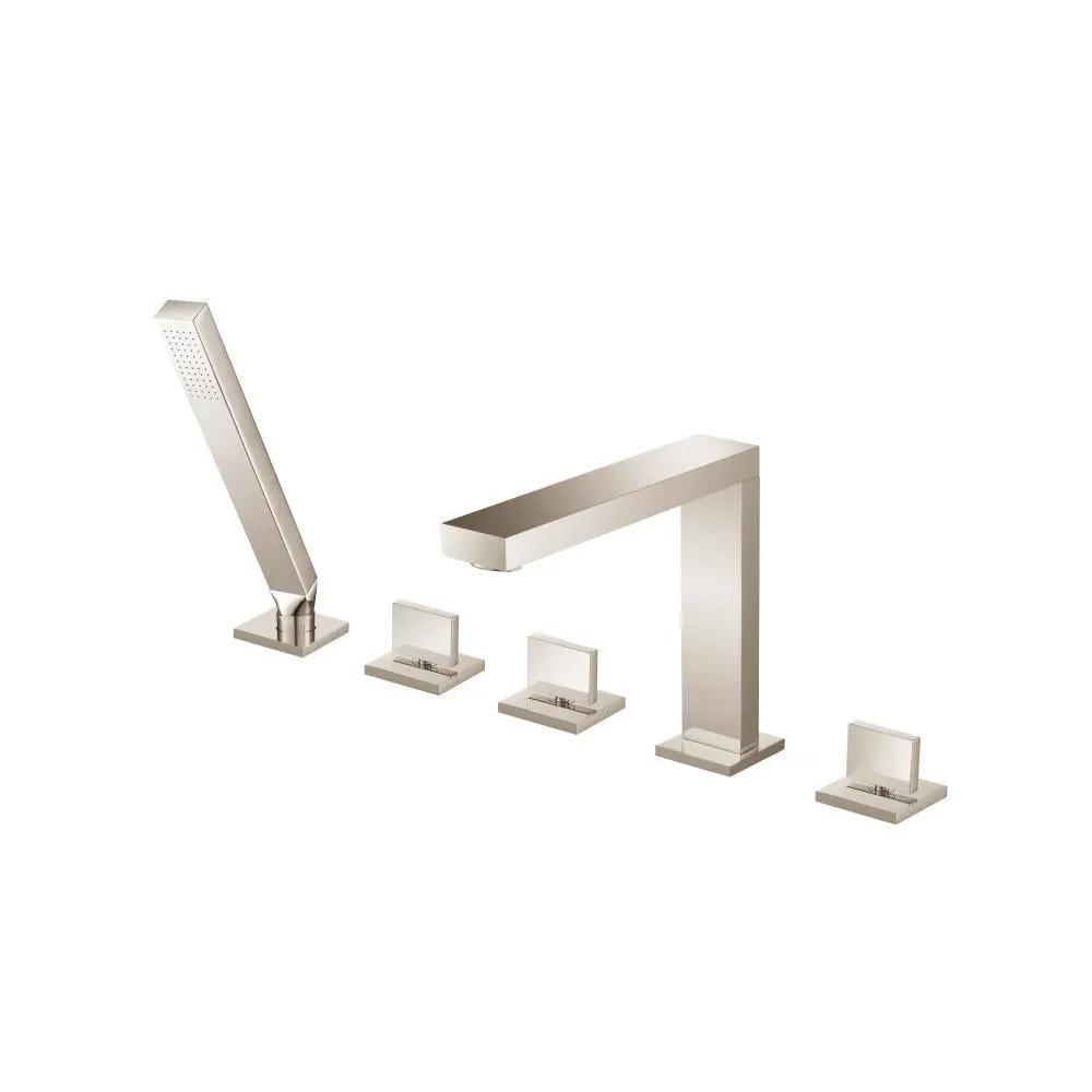 Flusso Serie 160 Five Hole Deck Mounted Roman Tub Faucet with Hand Shower by Flusso