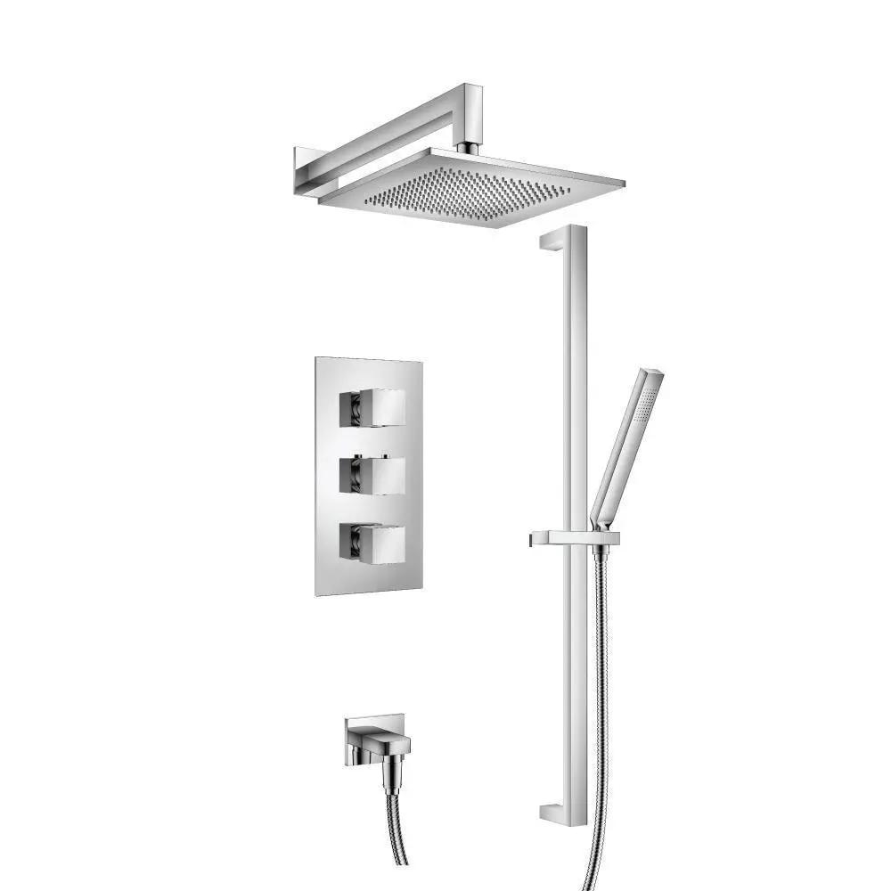 chrome shower set