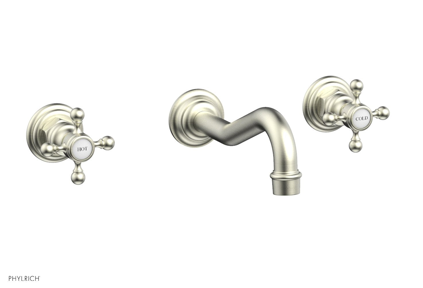 Phylrich HENRI Wall Lavatory Set With Cross Handles