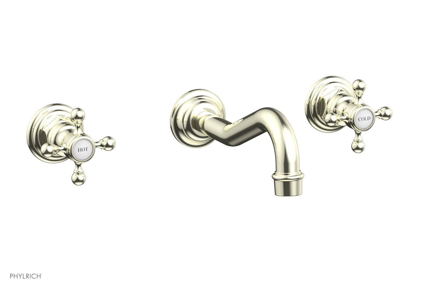 Phylrich HENRI Wall Tub Set - Cross Handle