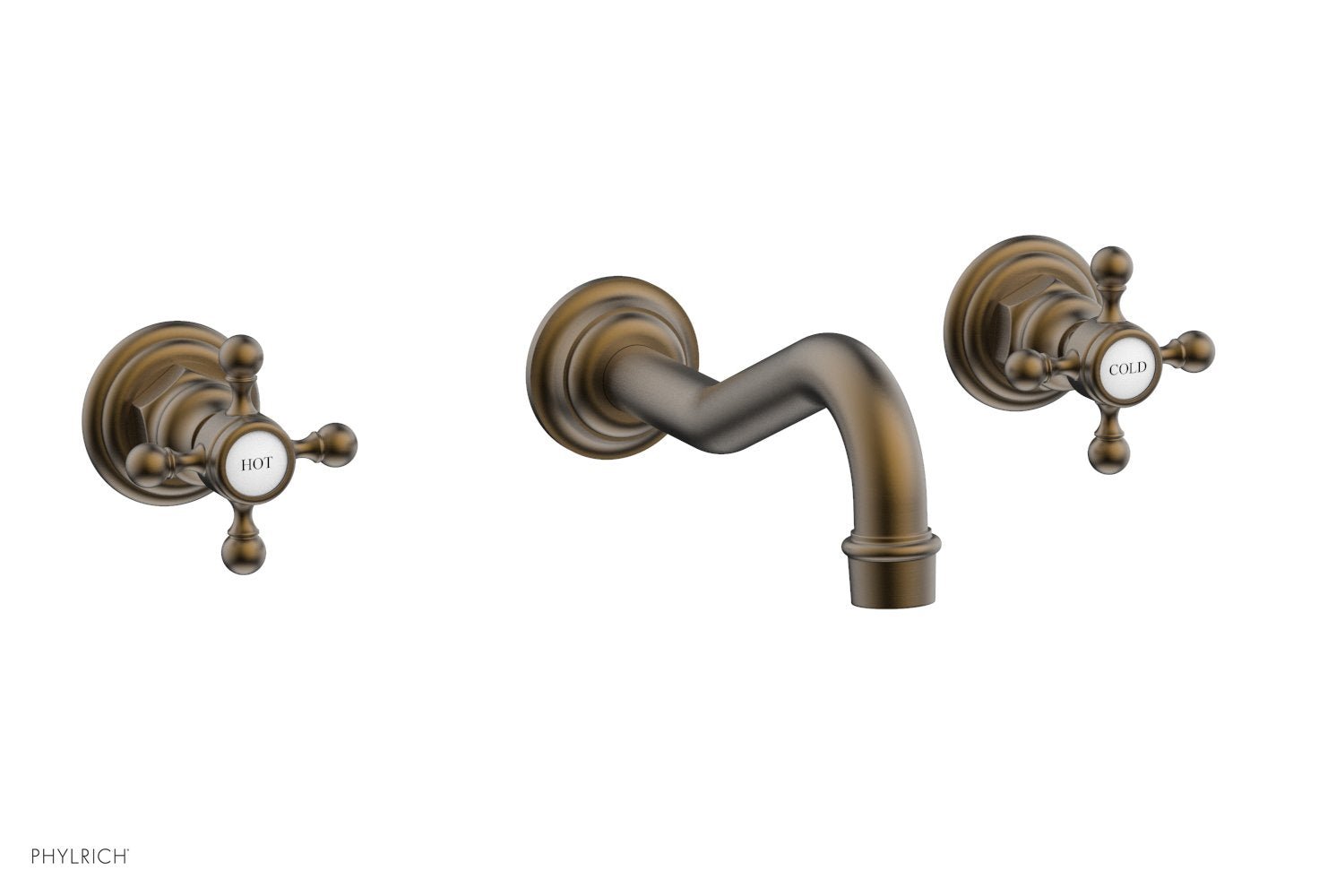 Phylrich HENRI Wall Tub Set - Cross Handle