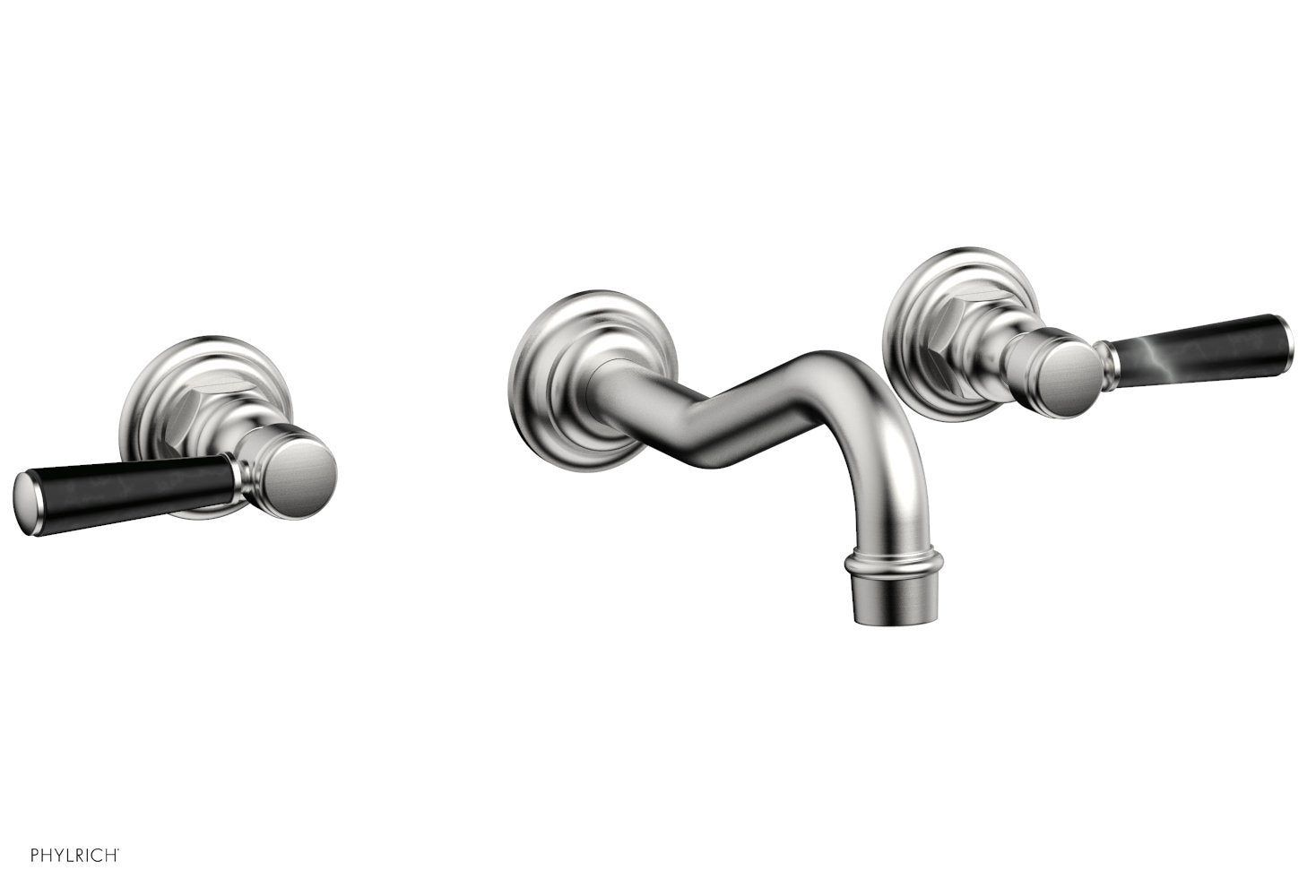 Phylrich HENRI Wall Tub Set - Marble Lever Handles