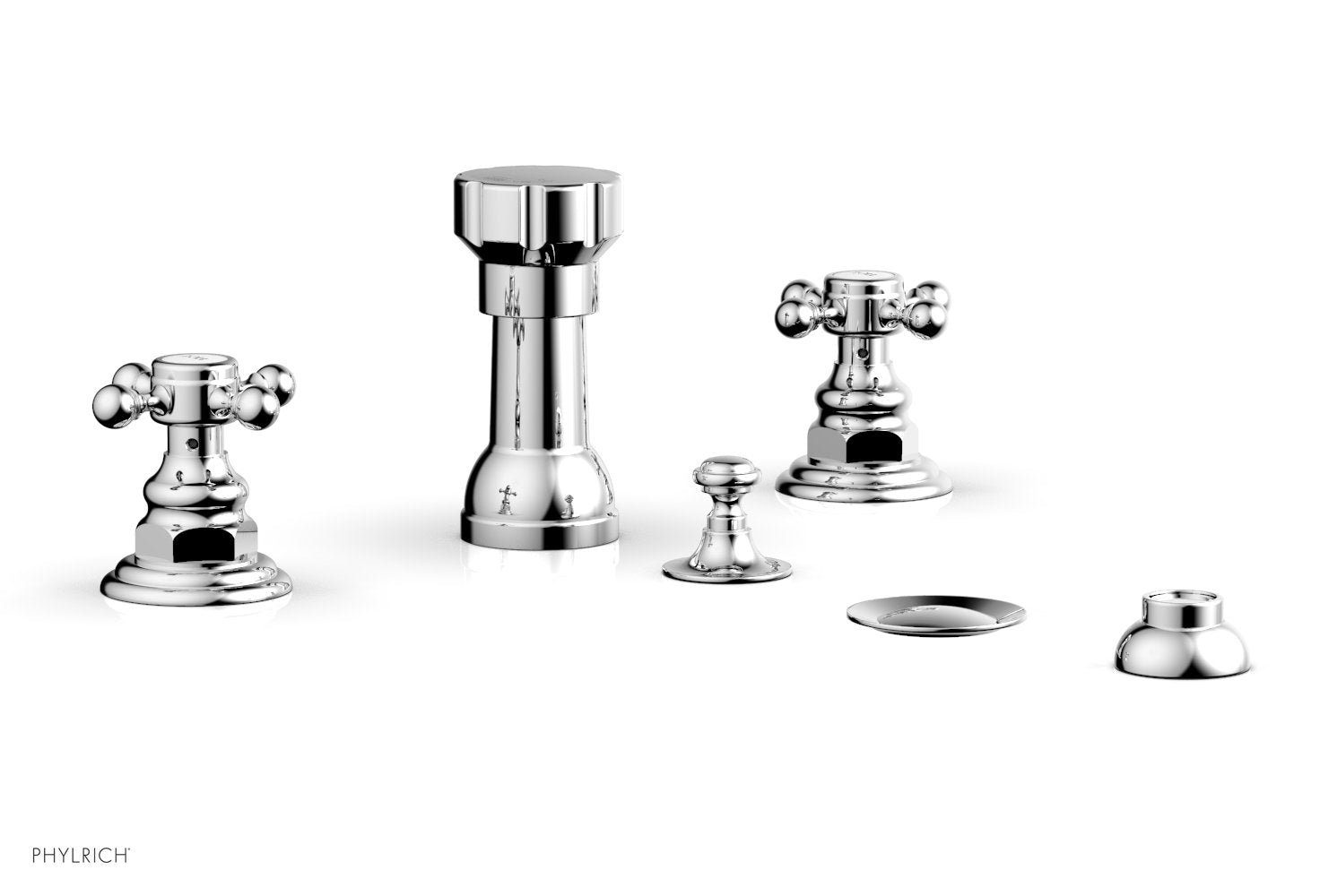 polished chrome bidet set