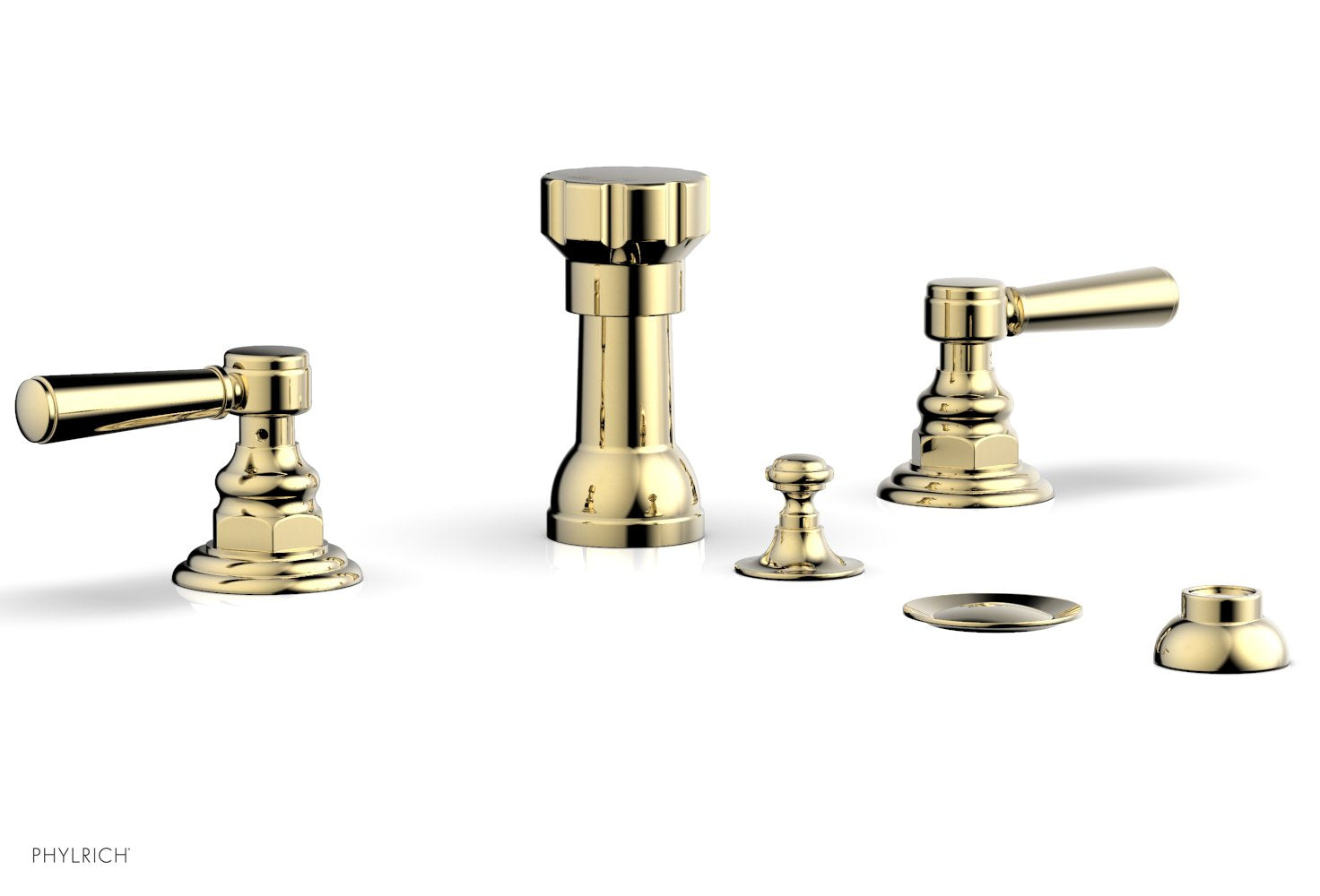 Phylrich HENRI Four Hole Bidet Set - Lever Handles