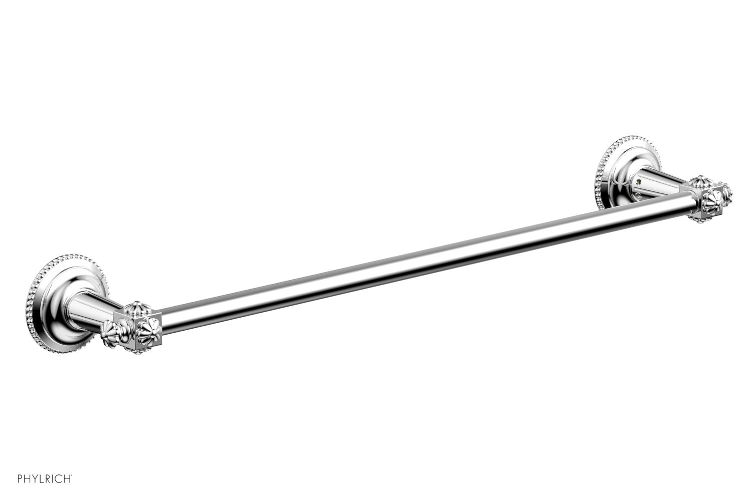 polished chrome towel bar