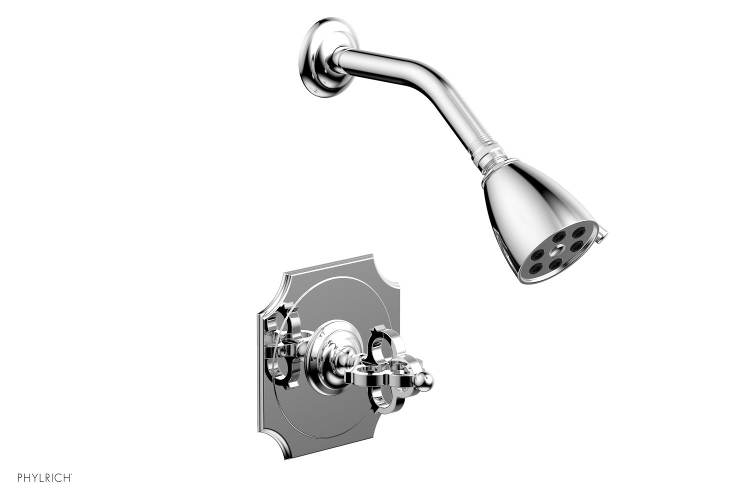 polished chrome shower set