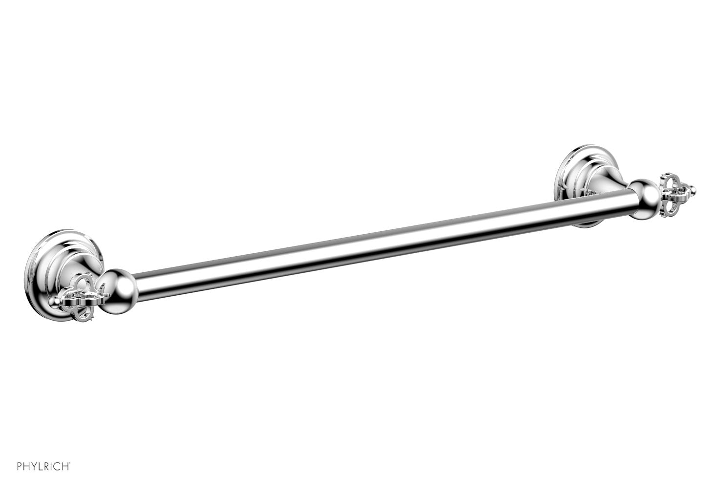 polished chrome towel bar