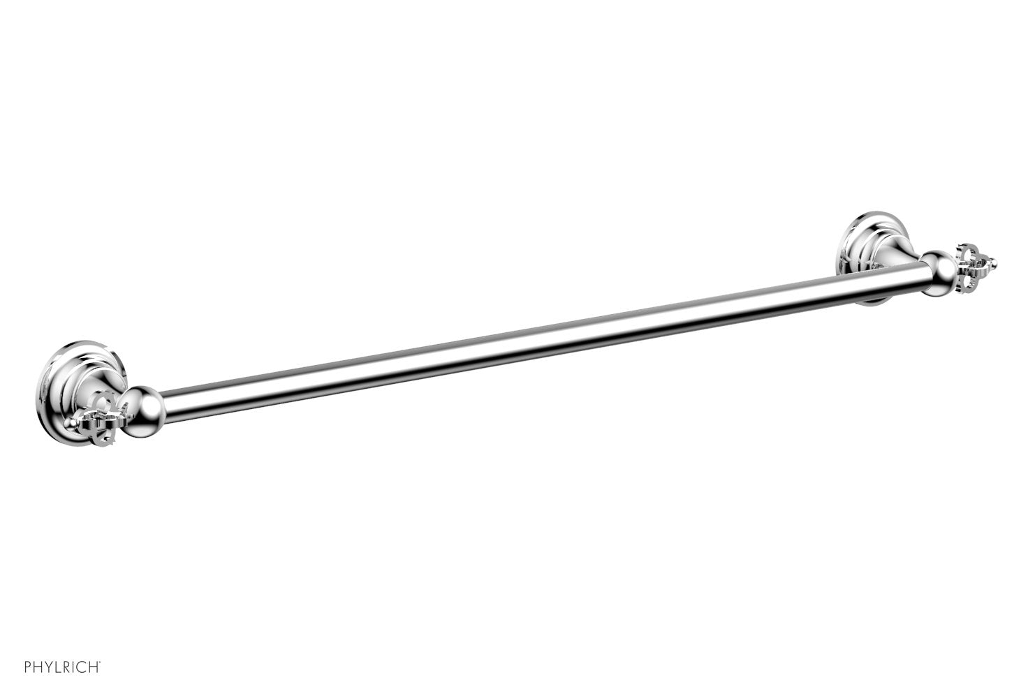 polished chrome towel bar