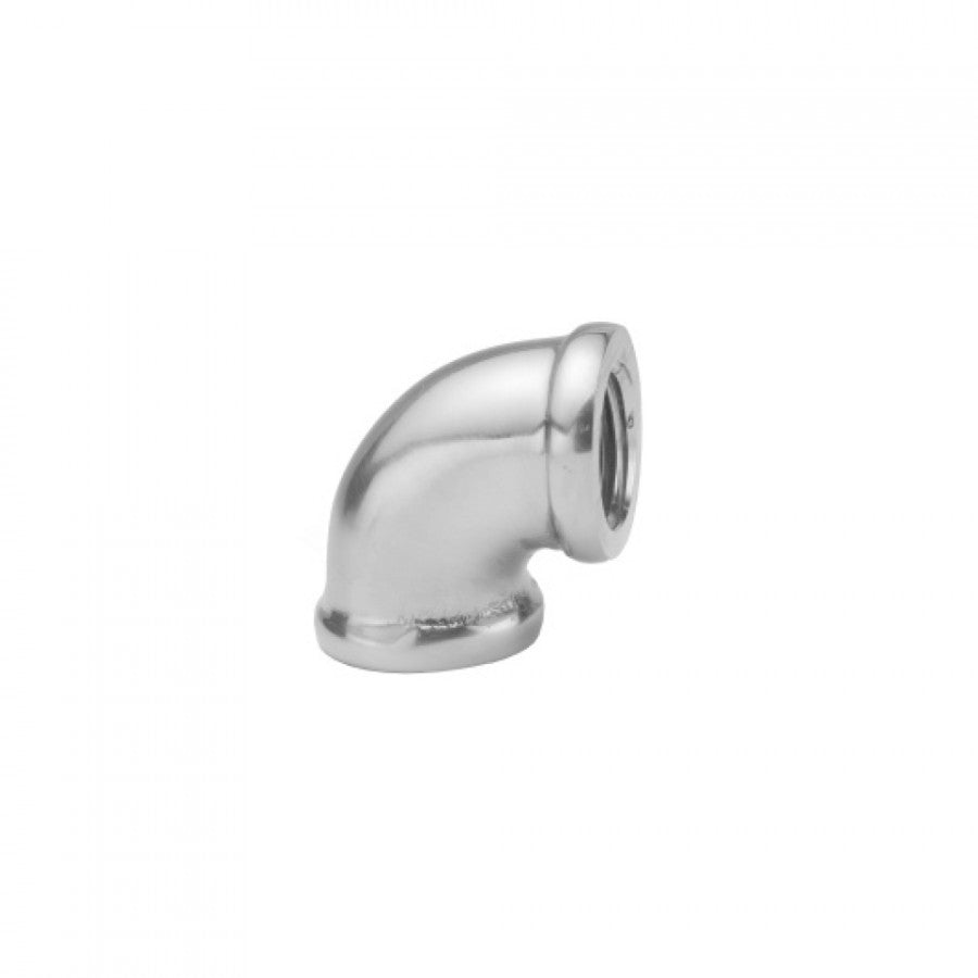 polished chrome wall elbow