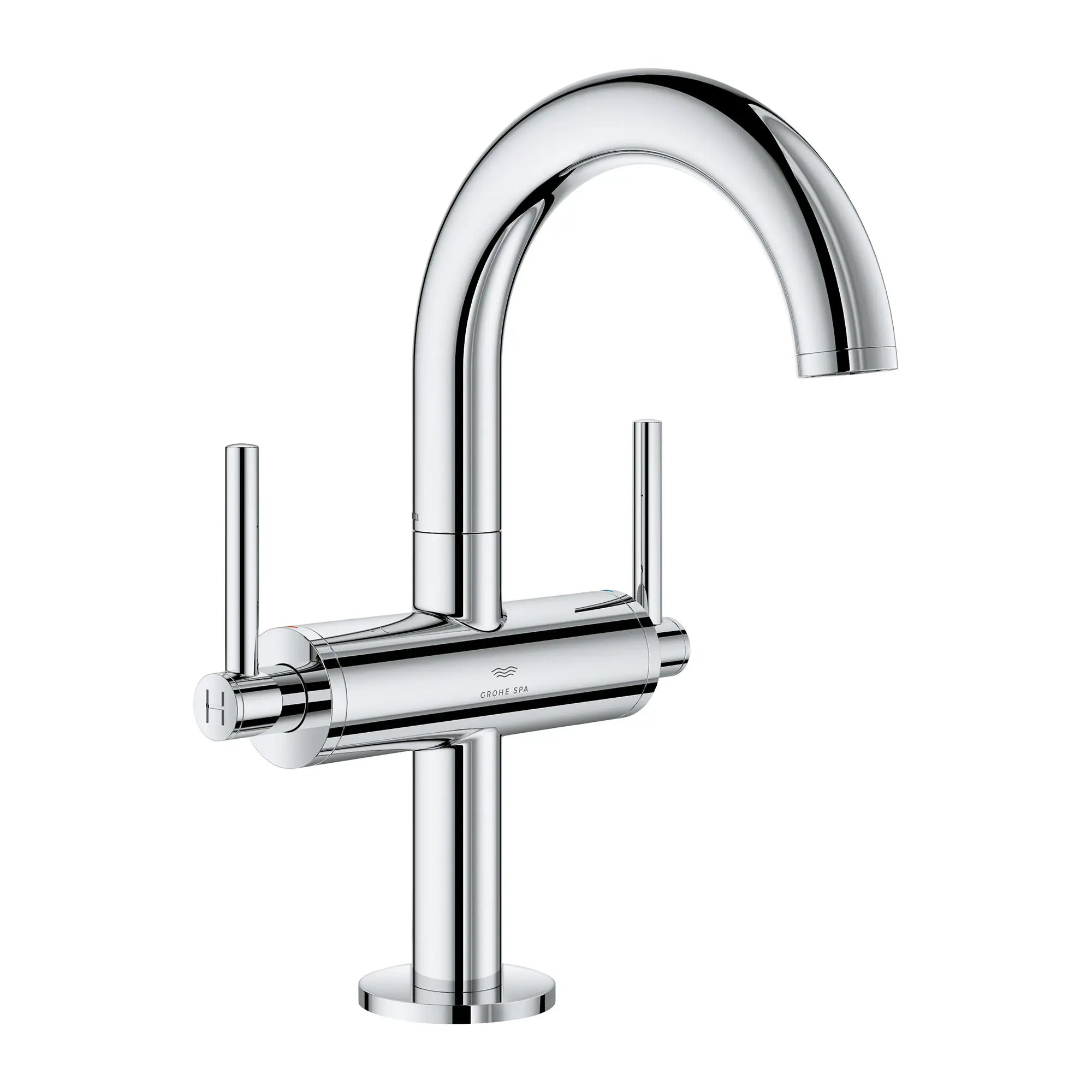 chrome bathroom faucet