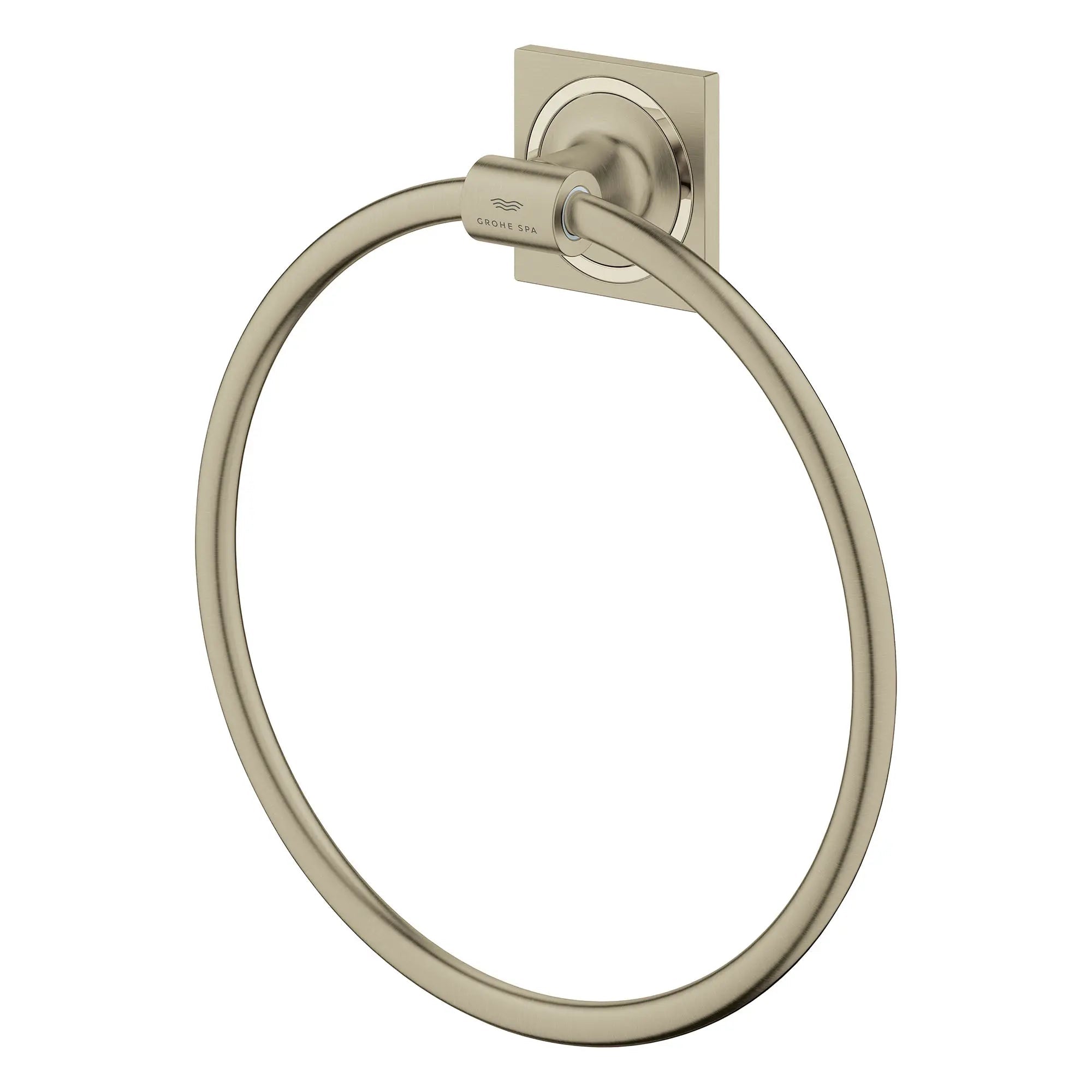 brushed nickel towel ring
