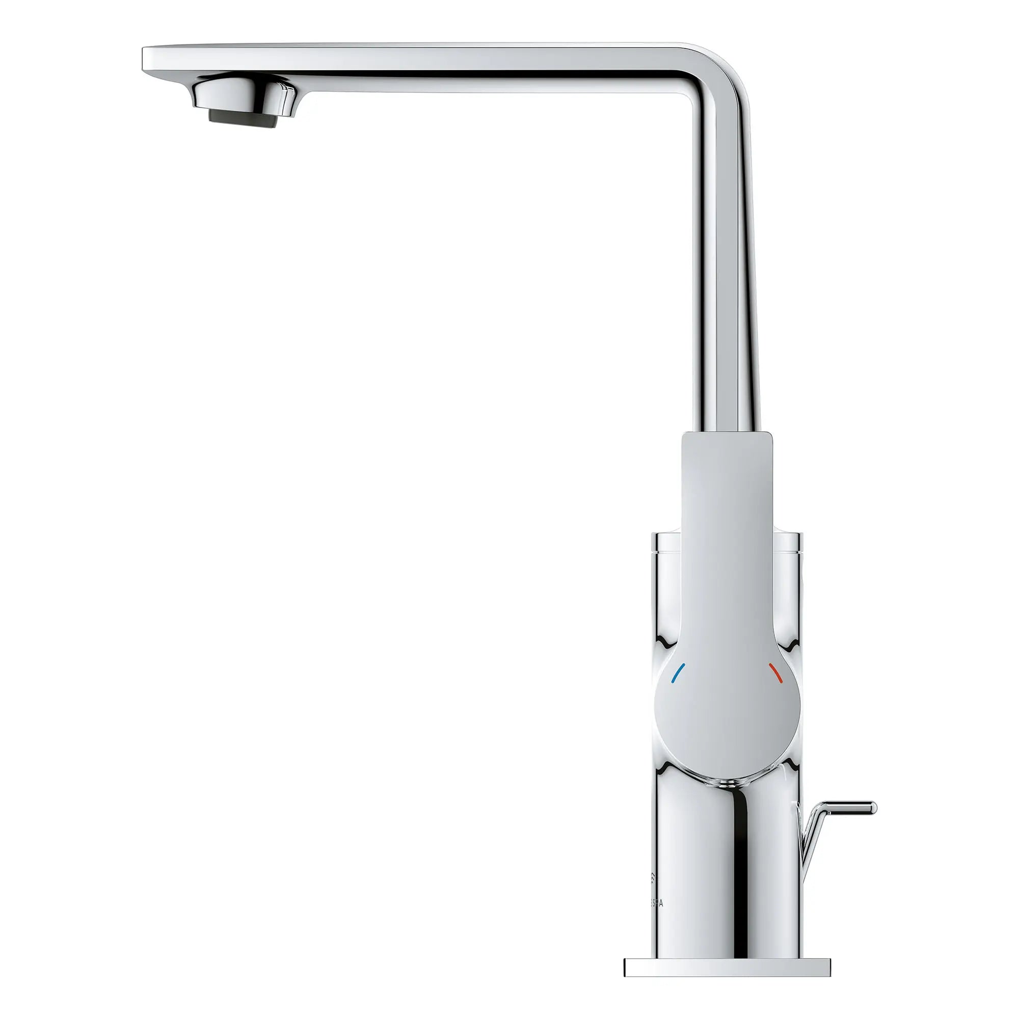 chrome bathroom faucet