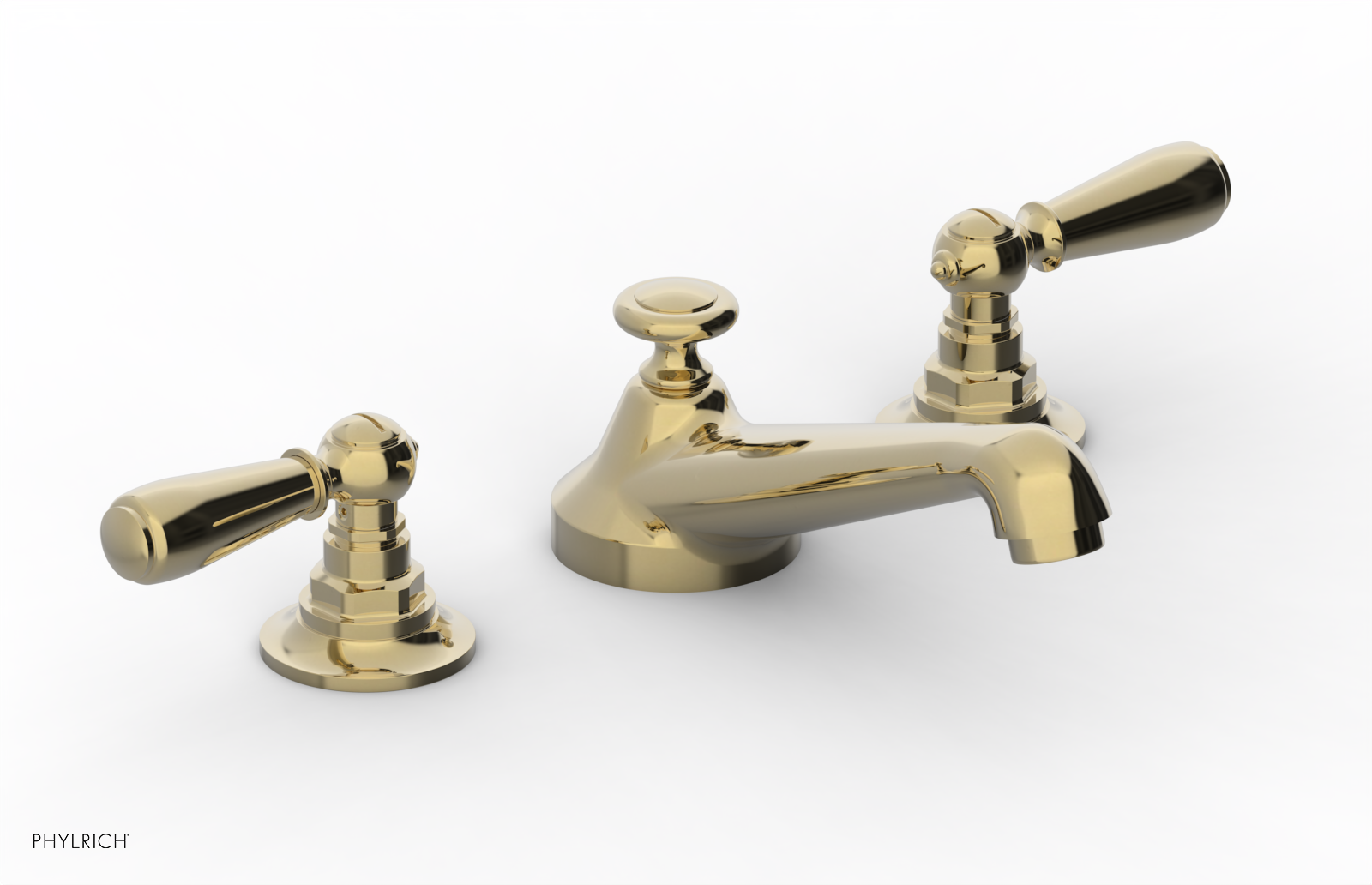 Phylrich Jamestown Low Spout Widespread Faucet with Lever Handle