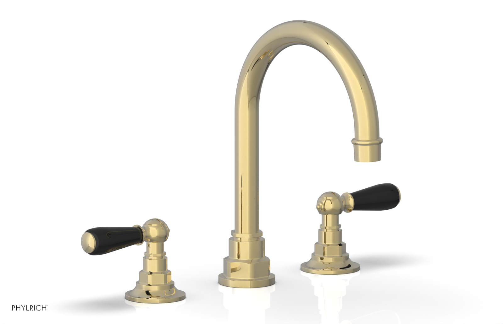 Phylrich Jamestown High Spout Widespread Faucet with Lever Handle