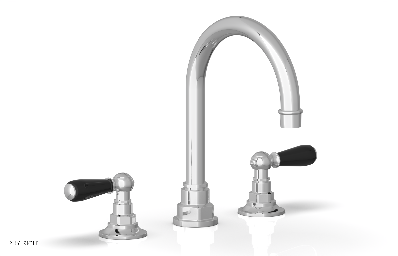 Phylrich Jamestown High Spout Widespread Faucet with Lever Handle