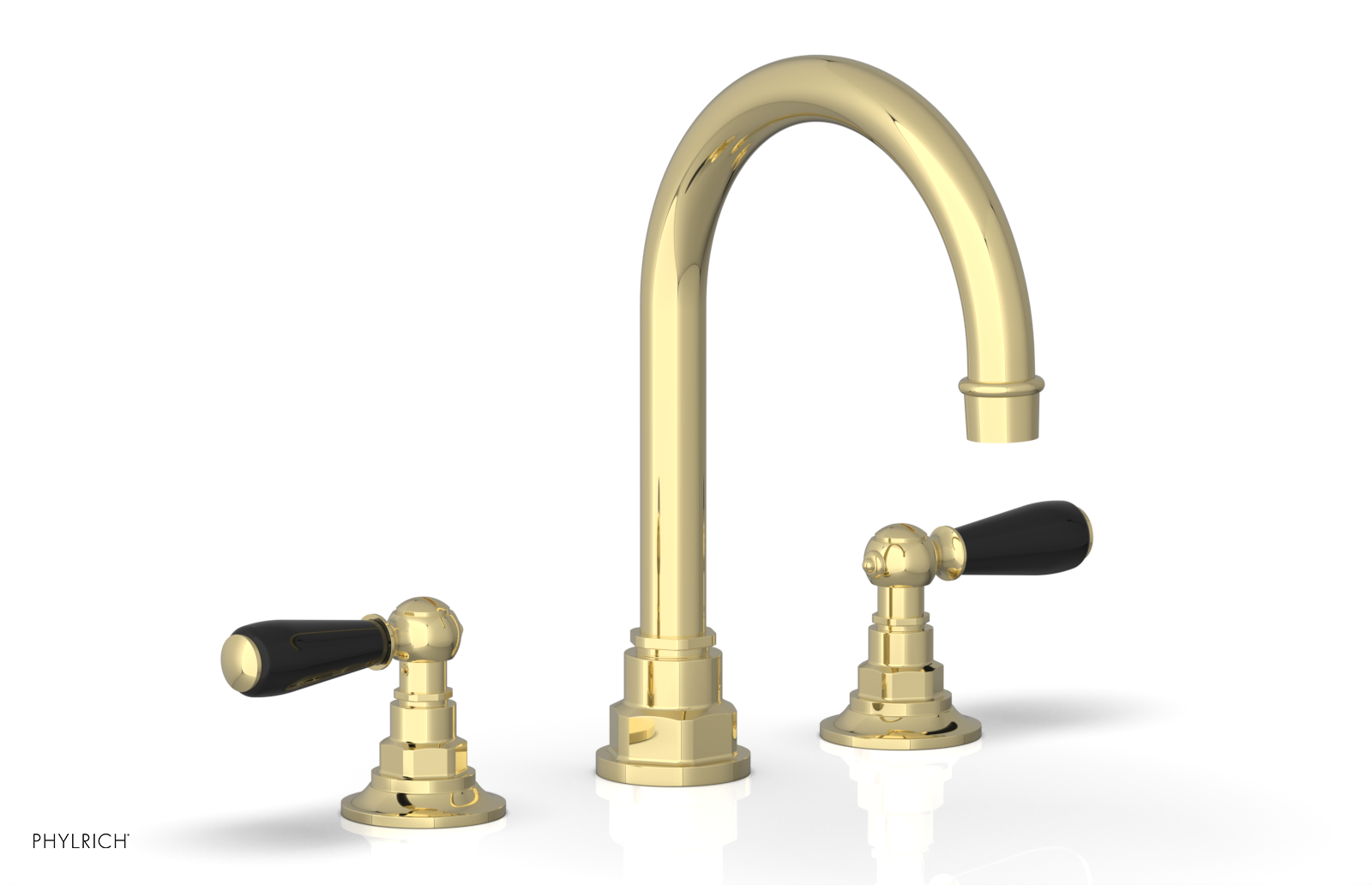 Phylrich Jamestown High Spout Widespread Faucet with Lever Handle