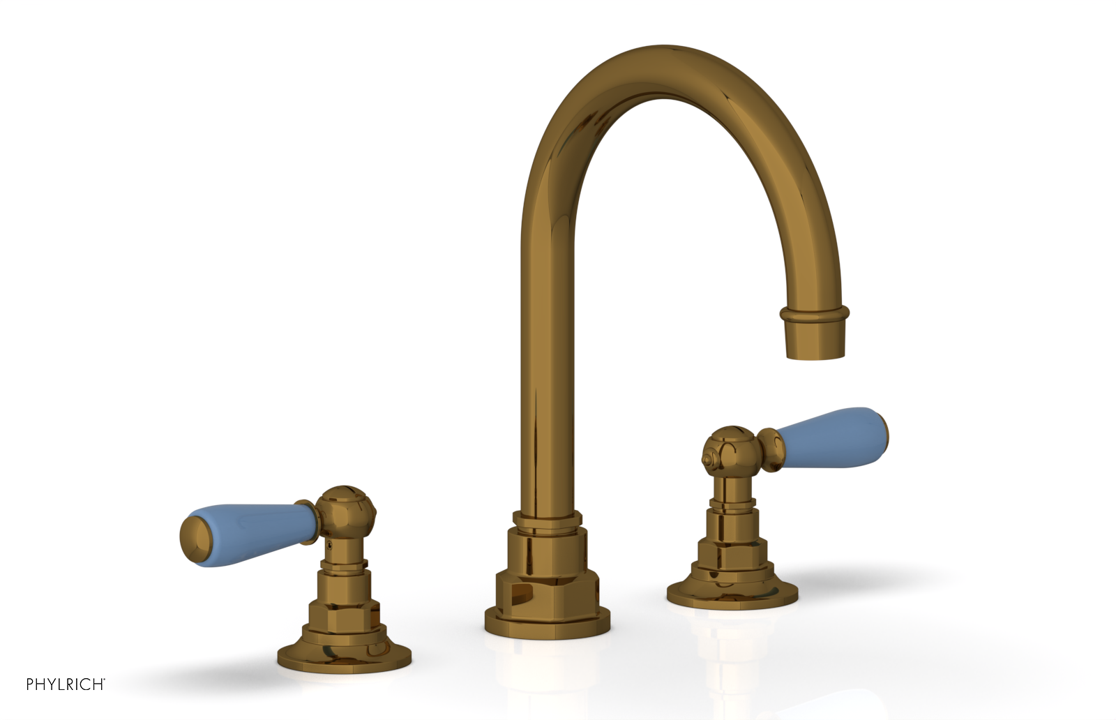 Phylrich Jamestown High Spout Widespread Faucet with Lever Handle